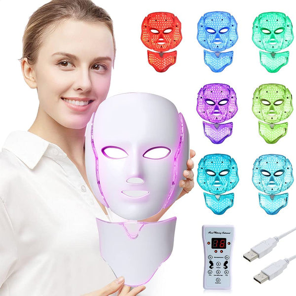 7-Color LED Face Mask for Skin Rejuvenation & Anti-Aging Therapy