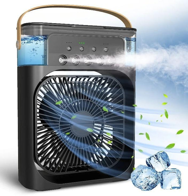 Portable USB Air Cooler Fan with Humidifier for Home, Office & Travel